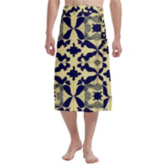 Royal Fractal Pattern 3 Traditional Men s Hawaiian Lavalava Ie Faitaga Wrap Skirt by violetheavensky