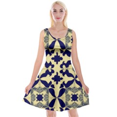 Royal Fractal Pattern 3 Reversible Velvet Sleeveless Dress by violetheavensky