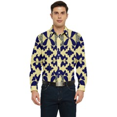 Royal Fractal Pattern 3 Men s Long Sleeve Shirt by violetheavensky