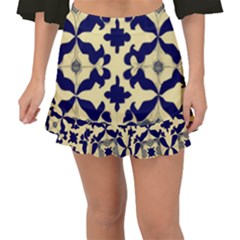 Royal Fractal Pattern 3 Fishtail Mini Chiffon Skirt by violetheavensky