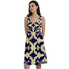 Royal Fractal Pattern 3 Classic Skater Dress by violetheavensky