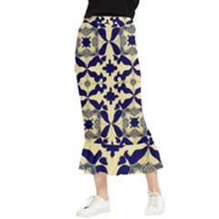 Royal Fractal Pattern 3 Maxi Fishtail Chiffon Skirt by violetheavensky