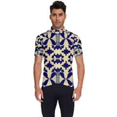 Royal Fractal Pattern 3 Men s Short Sleeve Cycling Jersey by violetheavensky