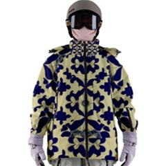 Royal Fractal Pattern 3 Women s Zip Ski And Snowboard Waterproof Breathable Jacket by violetheavensky