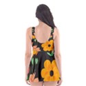 Retro 40s 50s Flowers Pattern Halloween 3 Skater Dress Swimsuit View2