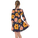 Retro 40s 50s Flowers Pattern Halloween 3 Smock Dress View2