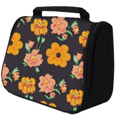 Retro 40s 50s Flowers Pattern Halloween 3 Full Print Travel Pouch (big) by violetheavensky