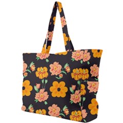 Retro 40s 50s Flowers Pattern Halloween 3 Simple Shoulder Bag by violetheavensky