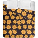 Retro 40s 50s Flowers Pattern Halloween 4 Duvet Cover Double Side (California King Size) View2