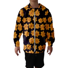 Retro 40s 50s Flowers Pattern Halloween 4 Kids  Hooded Windbreaker by violetheavensky