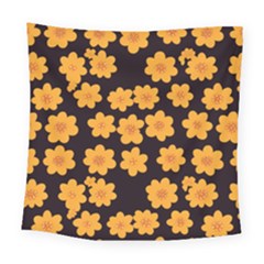 Retro 40s 50s Flowers Pattern Halloween 4 Square Tapestry (large) by violetheavensky