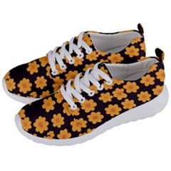 Retro 40s 50s Flowers Pattern Halloween 4 Men s Lightweight Sports Shoes by violetheavensky