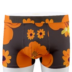 Retro 40s 50s Flowers Pattern Halloween 2 Men s Boxer Briefs by violetheavensky