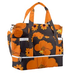 Retro 40s 50s Flowers Pattern Halloween 2 Sports Shoulder Bag With Shoes Compartment by violetheavensky