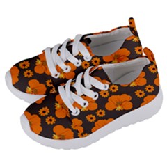 Retro 40s 50s Flowers Pattern Halloween 2 Kids  Lightweight Sports Shoes by violetheavensky