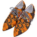 Retro 40s 50s Flowers Pattern Halloween 2 Pointed Oxford Shoes View2