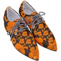 Retro 40s 50s Flowers Pattern Halloween 2 Pointed Oxford Shoes View3