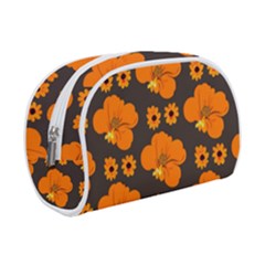 Retro 40s 50s Flowers Pattern Halloween 2 Make Up Case (small) by violetheavensky