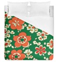 Mid Century Retro Floral 1970s 1960s Pattern 94 Duvet Cover (Queen Size) View1