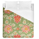 Retro 40s 50s Mexico Flowers Pattern 3 Duvet Cover (Queen Size) View1