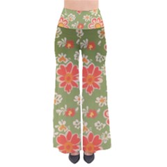 Retro 40s 50s Mexico Flowers Pattern 3 So Vintage Palazzo Pants by violetheavensky