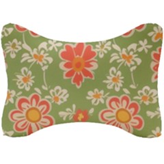 Retro 40s 50s Mexico Flowers Pattern 3 Seat Head Rest Cushion by violetheavensky