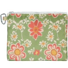 Retro 40s 50s Mexico Flowers Pattern 3 Canvas Cosmetic Bag (xxxl) by violetheavensky