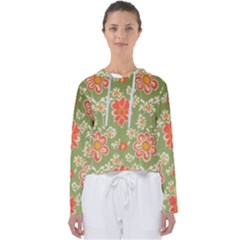 Retro 40s 50s Mexico Flowers Pattern 3 Women s Slouchy Sweat by violetheavensky