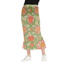 Retro 40s 50s Mexico Flowers Pattern 3 Maxi Fishtail Chiffon Skirt View1