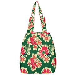 Retro 40s 50s Mexico Flowers Pattern 2 Center Zip Backpack by violetheavensky