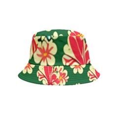 Retro 40s 50s Mexico Flowers Pattern 2 Bucket Hat (kids) by violetheavensky