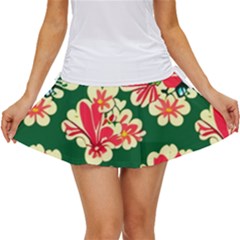 Retro 40s 50s Mexico Flowers Pattern 2 Women s Skort by violetheavensky