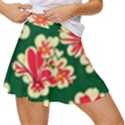 Retro 40s 50s Mexico Flowers Pattern 2 Women s Skort View3