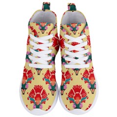 Retro 40s 50s Mexico Flowers Pattern 4 Women s Lightweight High Top Sneakers by violetheavensky