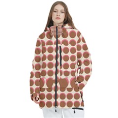 Retro 40s 50s Cupcake Pattern Women s Multi Pockets Zip Ski And Snowboard Waterproof Breathable Jacket by violetheavensky