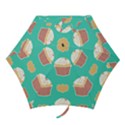 Retro 40s 50s Cupcake Pattern 3 Mini Folding Umbrellas View1