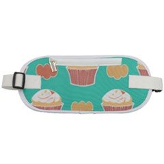 Retro 40s 50s Cupcake Pattern 3 Rounded Waist Pouch by violetheavensky