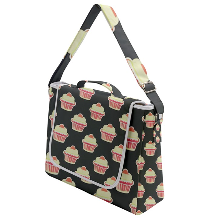 Retro 40s 50s Cupcake Pattern 4 Box Up Messenger Bag