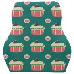 Retro 40s 50s Cupcake Pattern 2 Car Seat Velour Cushion  by violetheavensky