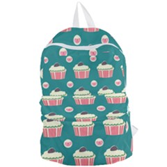 Retro 40s 50s Cupcake Pattern 2 Foldable Lightweight Backpack by violetheavensky