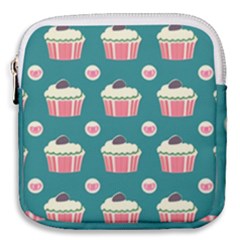 Retro 40s 50s Cupcake Pattern 2 Mini Square Pouch by violetheavensky