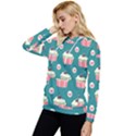 Retro 40s 50s Cupcake Pattern 2 Women s Lightweight Drawstring Hoodie View2