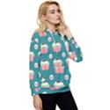 Retro 40s 50s Cupcake Pattern 2 Women s Lightweight Drawstring Hoodie View3