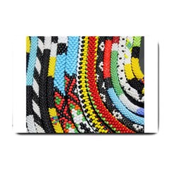 Multi-colored Beaded Background Small Door Mat by artattack4all