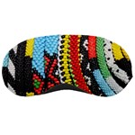 Multi-Colored Beaded Background Sleep Eye Mask Front