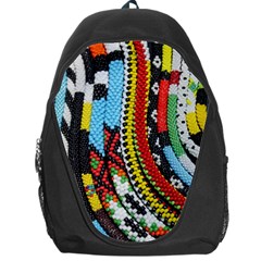 Multi-colored Beaded Background Backpack Bag by artattack4all