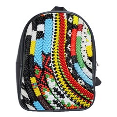 Multi-colored Beaded Background School Bag (xl) by artattack4all