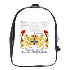 King Willem Large School Backpack by artattack4all