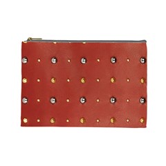 Studded Faux Leather Red Large Makeup Purse by artattack4all