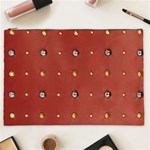 Studded Faux Leather Red Cosmetic Bag (XXL) Front